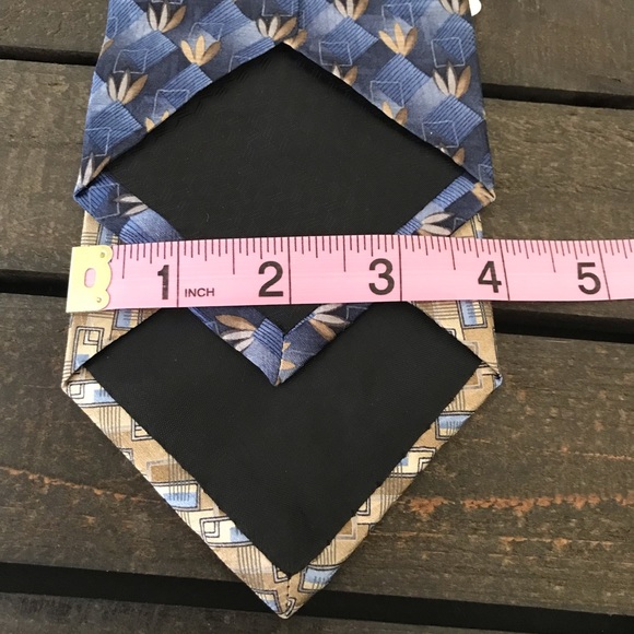 Stafford Men's Silk Ties Bundle of 2 Brown Blue NEW - Picture 12 of 13